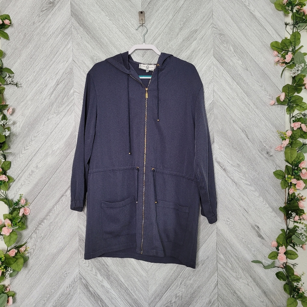 St John Hooded Zip Up Jacket Size Large